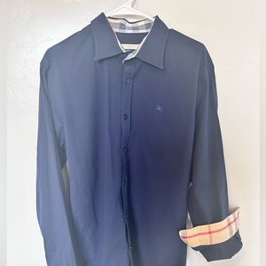 Burberry button up. Size XL. Navy blue. Very good condition